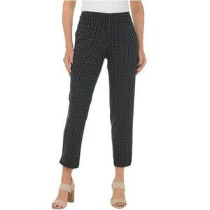 ROZ & ALI Spandex Slimming Polka Dot Classic Ankle Pedal Pusher Pant Women 8P